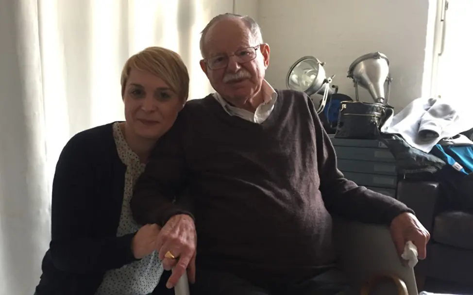 Harry Jacobi und UNICEF-Mitarbeiterin Jenifer 