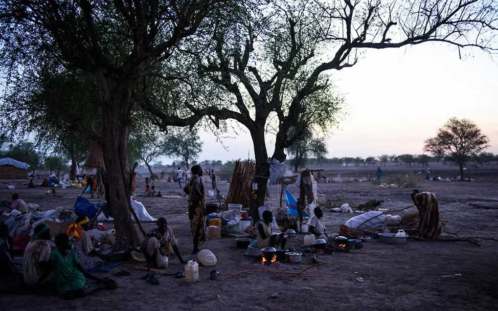 Die Meisten sind ohne jedes Hab und Gut geflüchtet | © UNICEF/Hatcher-Moore Südsudan: Die Geflüchteten campieren unter Bäumen und im Freien