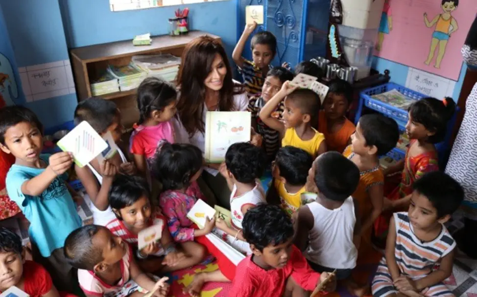 Die Kinder lernen mit viel Freude