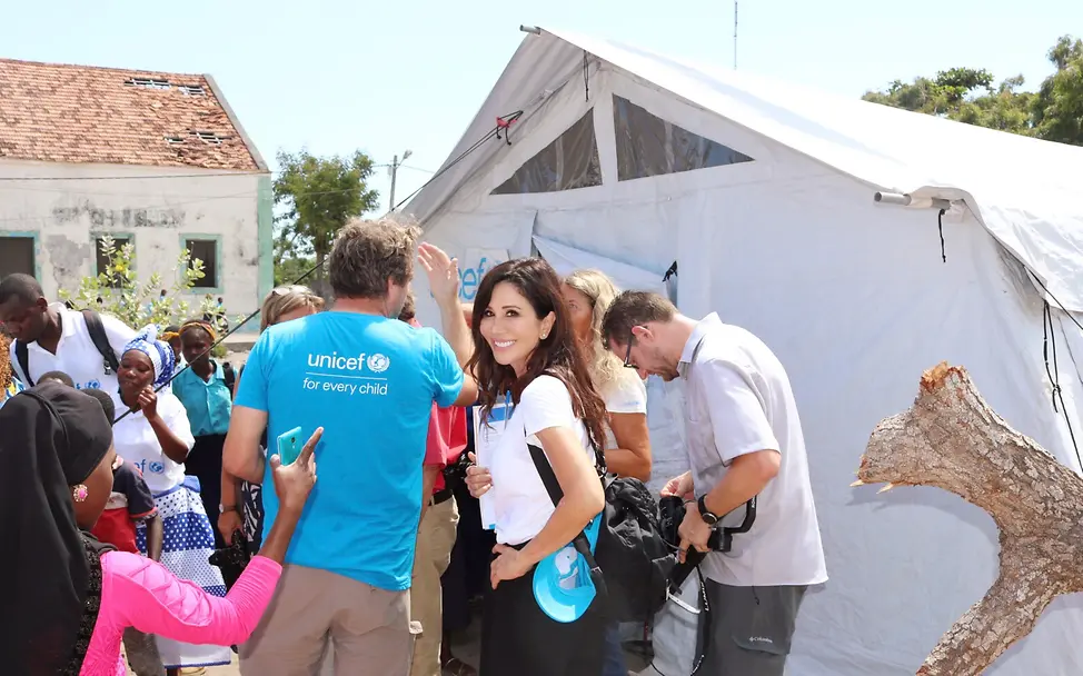 Zelte dienen als Schule oder Gesundheitszentrum. © Claudia Berger Zelte dienen als Schule oder Gesundheitszentrum.