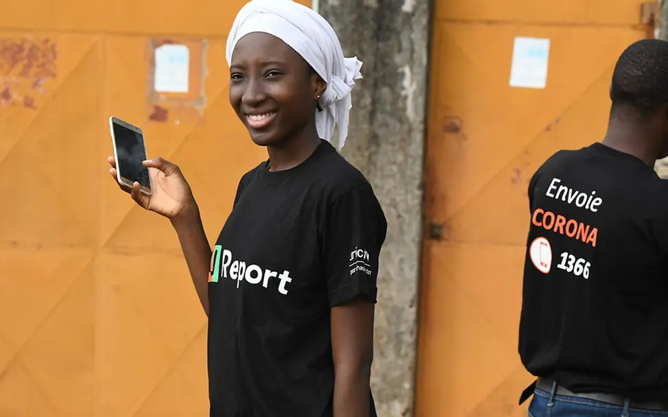 U-Reporter aus der Elfenbeinküste. | © UNICEF/Frank Dejongh U-Reporter aus der Elfenbeinküste.