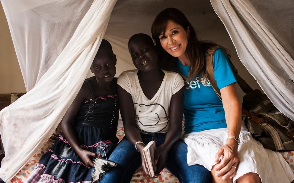 Tessa Page bei ihrer Reise in den Südsudan. Suedsudan_2014_UNI.DT2014-17972
