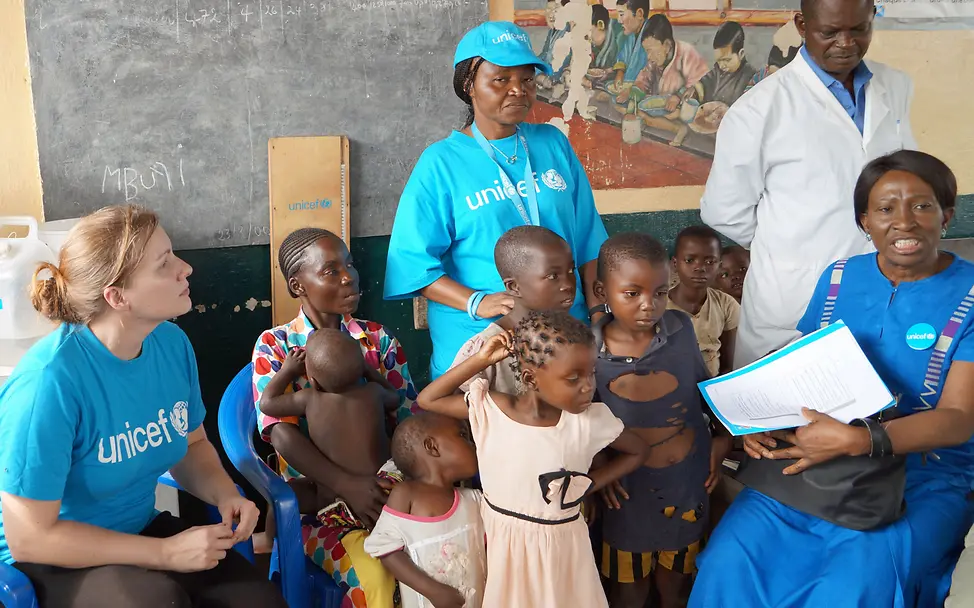 Susanne Stocker und Christine Kabore, Chief Field Officem UNICEF Kananga Susanne Stocker und Christine Kabore, Chief Field Officem UNICEF Kananga