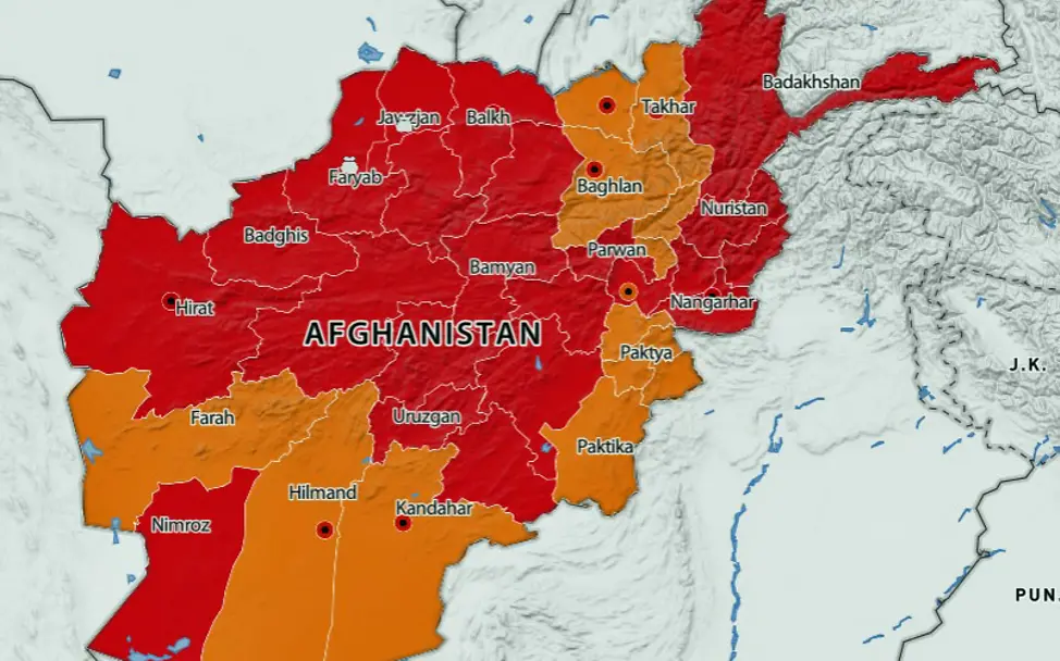 Hunger in Afghanistan: Karte zeigt Ernährungsunsicherheit | © IPC Hunger in Afghanistan: Karte zeigt Ernährungsunsicherheit