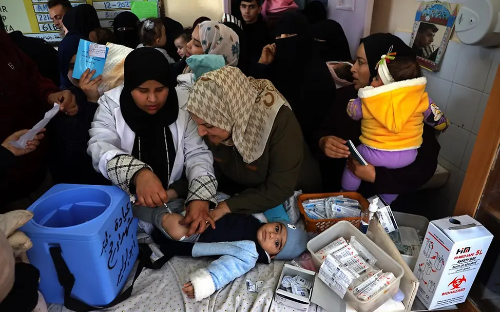 Masern: In Gaza werden mit UNICEF-Unterstützung Kinder geimpft | © UNICEF/El Baba Masern gefährlich: In Gaza werden mit UNICEF-Unterstützung Kinder geimpft, um sie vor bleibenden Schäden zu schützen