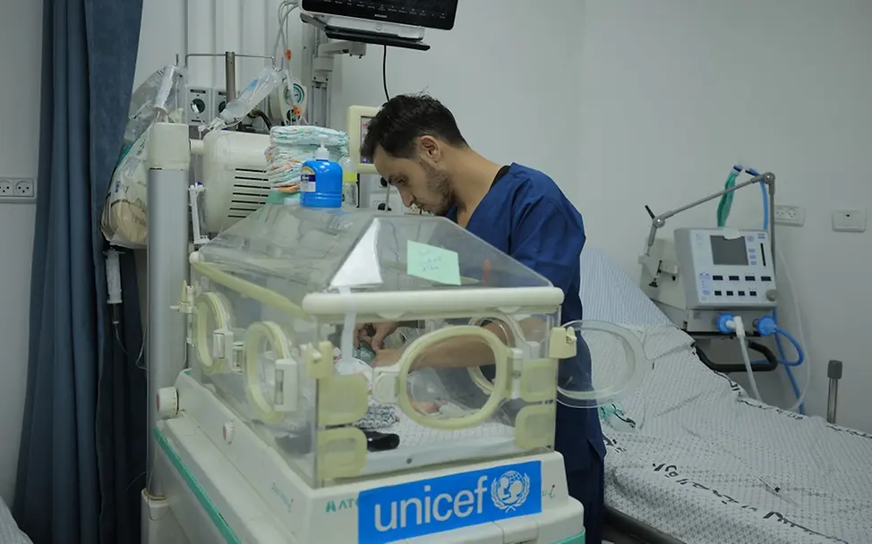 Neugeborene in einem Krankenhaus in Gaza | UNICEF/Fayez UNI659936