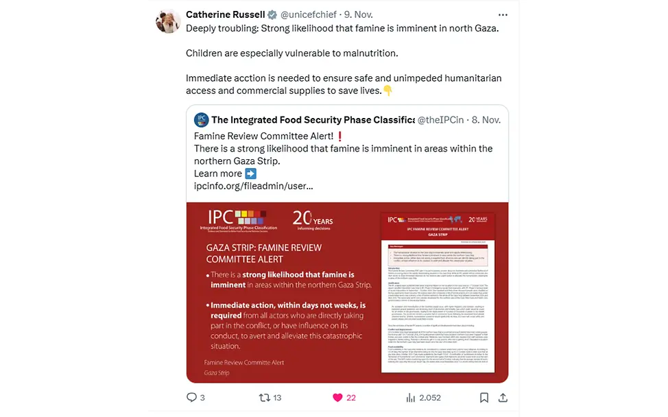 Tweet Catherine Russel Screenshot von einem Tweet von Catherine Russel.