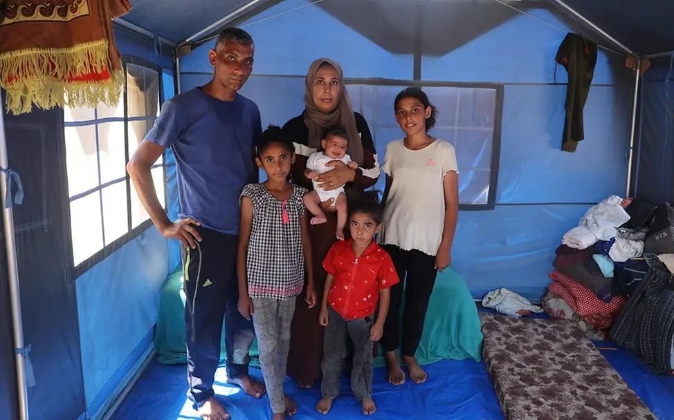 Die Familie von Alaa lebt in einem Zelt | © UNICEF/El Baba Gaza: Familien erhalten Bargeldhilfen
