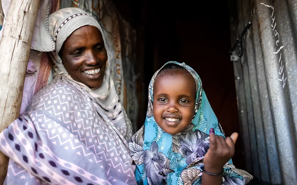 Bisharo (4) wurde gegen Polio geimpft.