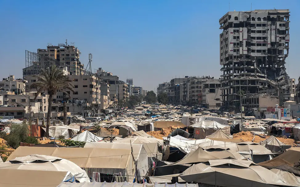 Gaza spenden Waffenruhe: Das Al-Rimal-Flüchtlingslager mitten im Gazastreifen. 