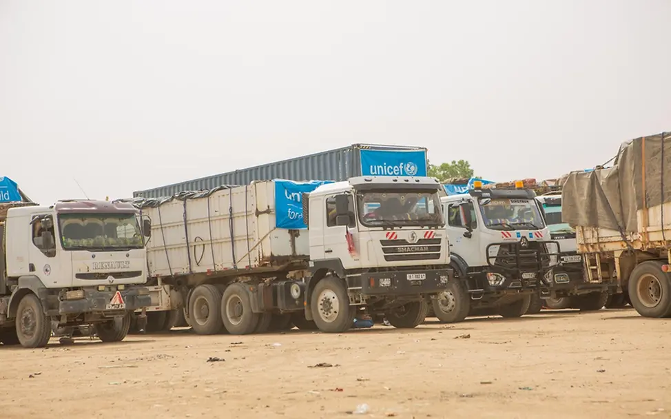 Ein Lkw transportiert UNICEF-Hilfsgüter (Archivbild). | © UNICEF/Khalil Ein Lkw transportiert UNICEF-Hilfsgüter (Archivbild).