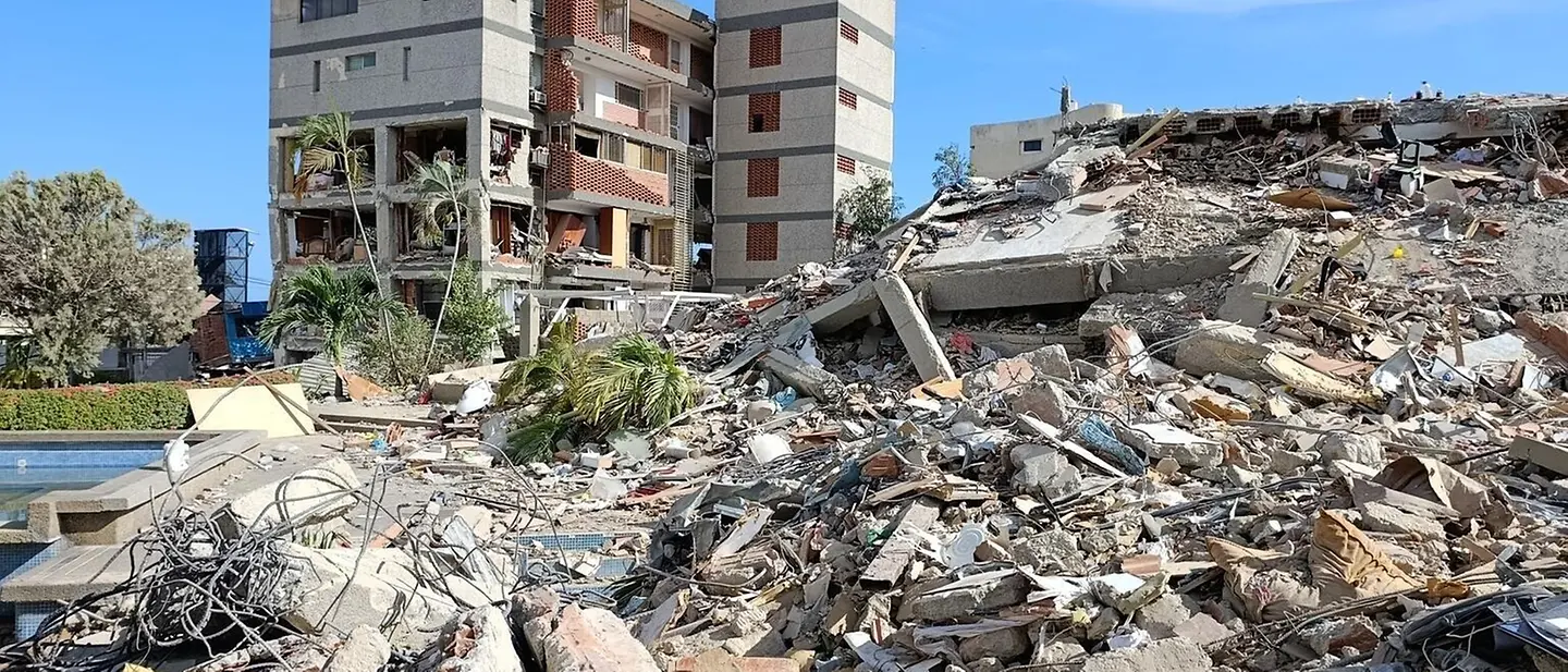 Zerstörte Häuser in Venezuela
