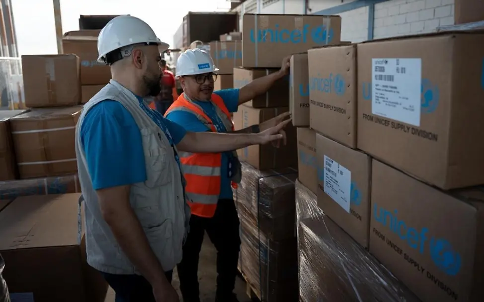 Bereits am 27. Juni traf eine UNICEF-Luftfrachtlieferung in Venezuela ein. | © UNICEF/UN0876827/ ereits am 27. Juni traf eine UNICEF-Luftfrachtlieferung in Venezuela ein.