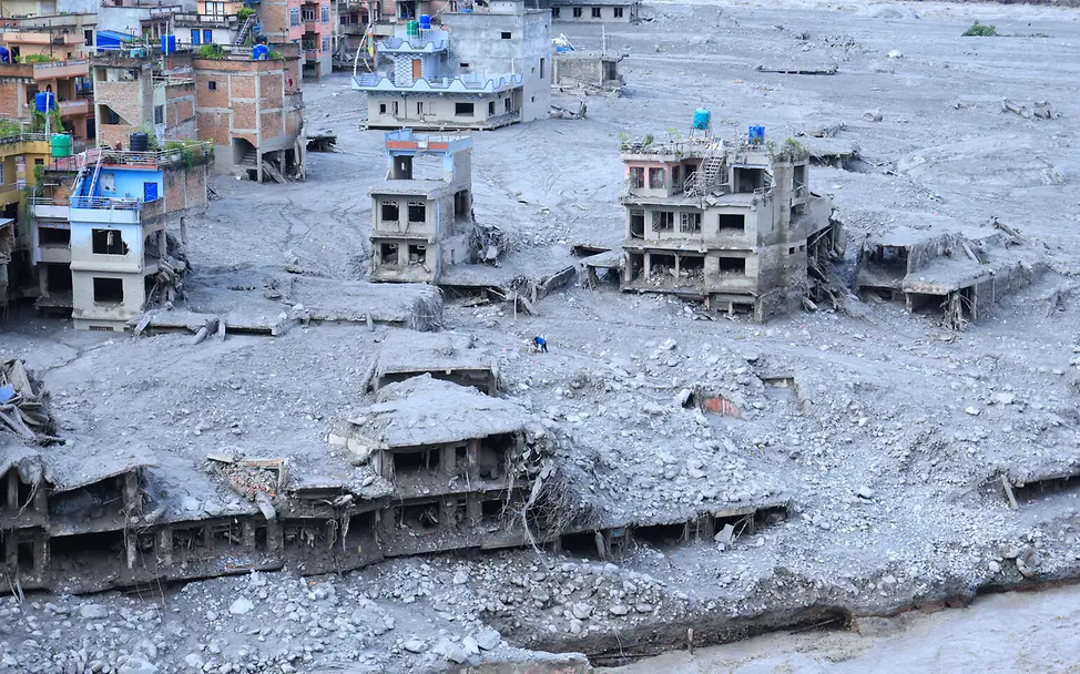 Zerstörte Häuser in Nepal | © UNICEF/UN0914953/Prasad Ngakhusi Zerstörte Häuser in Nepal