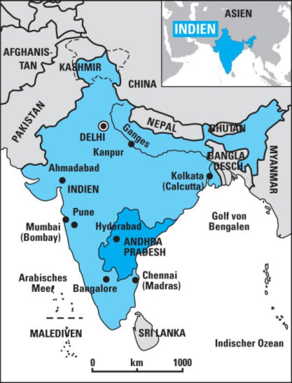 Indien-Karte